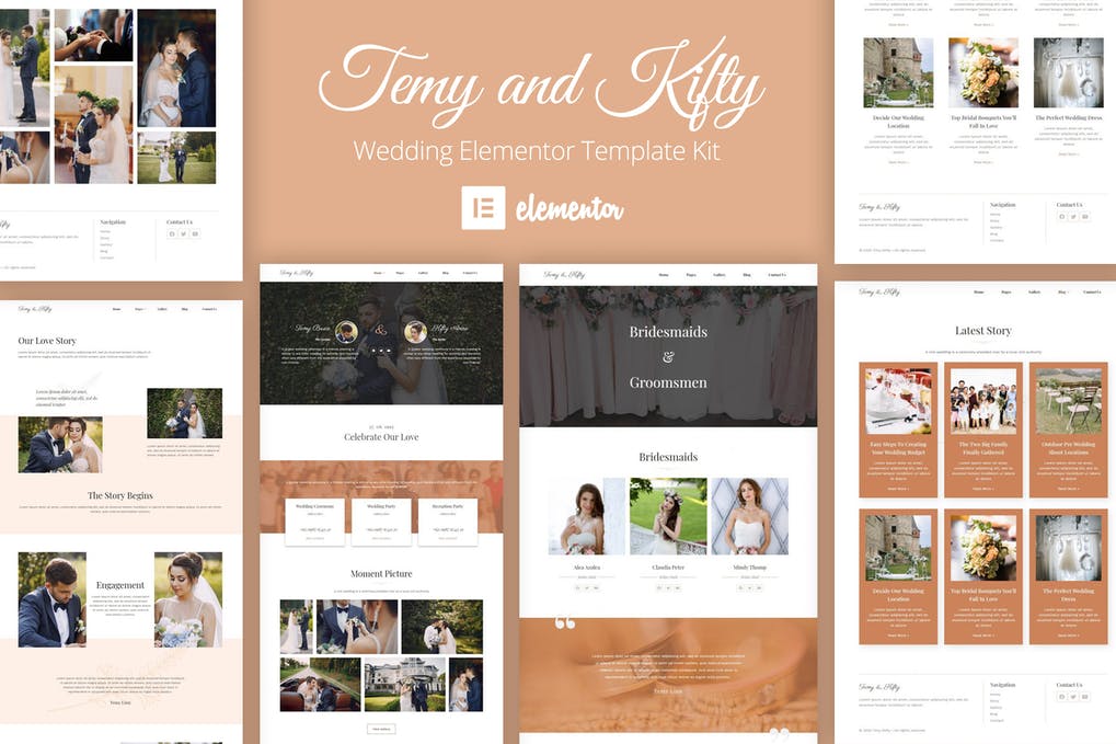 Free Temy and Kifty Wedding Template Kit Download