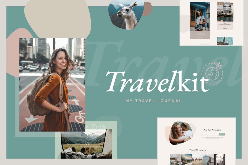 Free TravelKit Journal & Blog Template Kit for Elementor Download