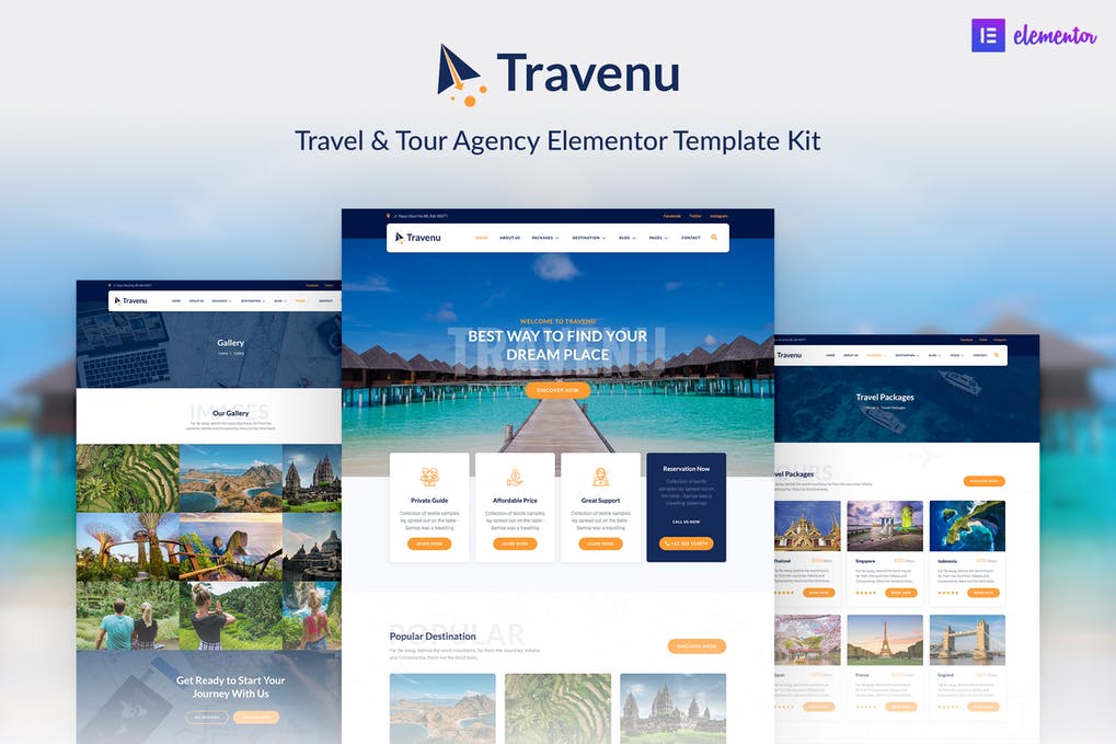 Tour Agency Elementor Template Kit