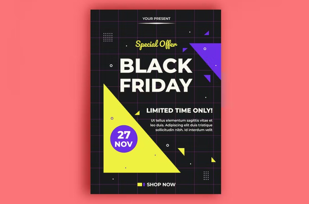 Vector Modern Black Friday Poster