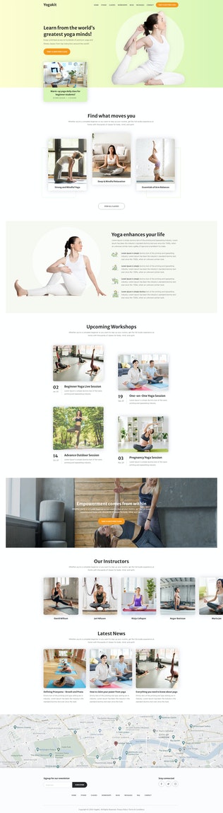 Yogakit Yoga & Meditation Elementor Template Kit