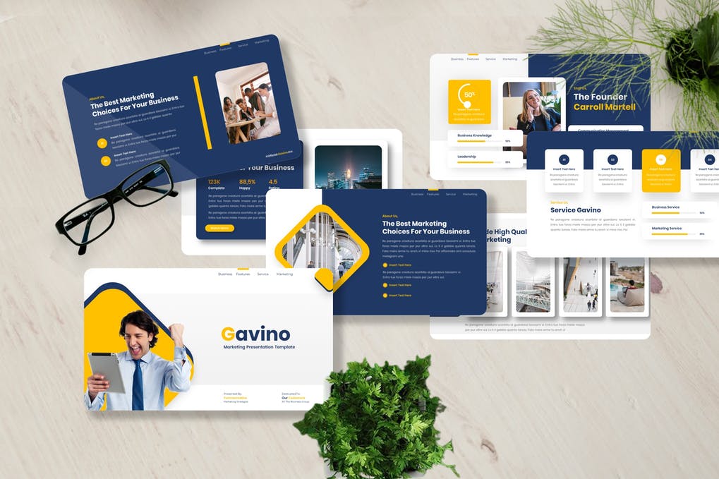 Free Gavino Marketing Powerpoint Presentation Template Download