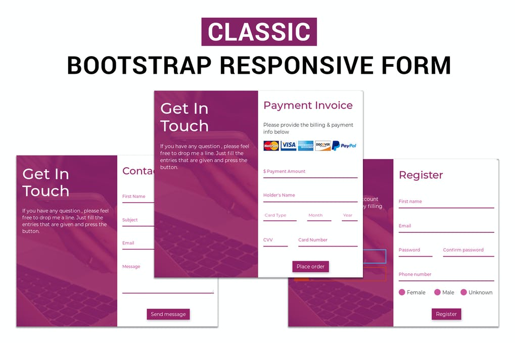 Free Classic Bootstrap Responsive Form Download