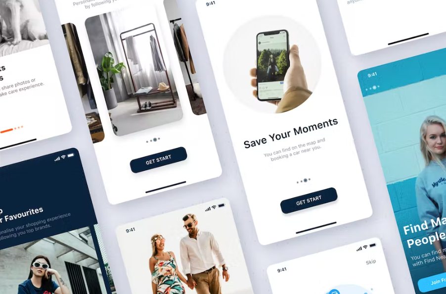 Free On boarding mobile UI Concept Template Download