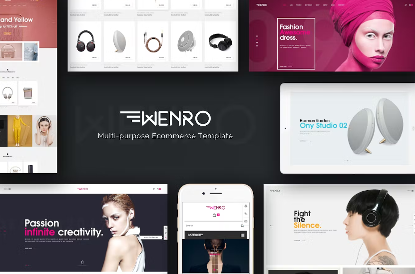 Free Wenro Multipurpose Responsive Magento Theme Download