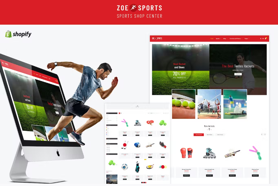 Free Zoe Sport Store Shopify Theme Download