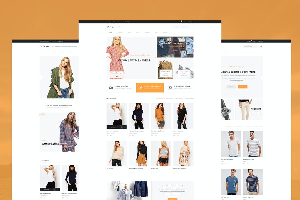 Free Groham Fashion eCommerce HTML template Template Download