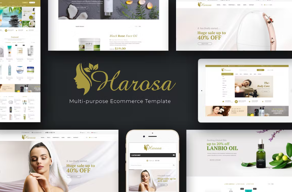 Free Harosa Cosmetics and Beauty Prestashop Theme Download