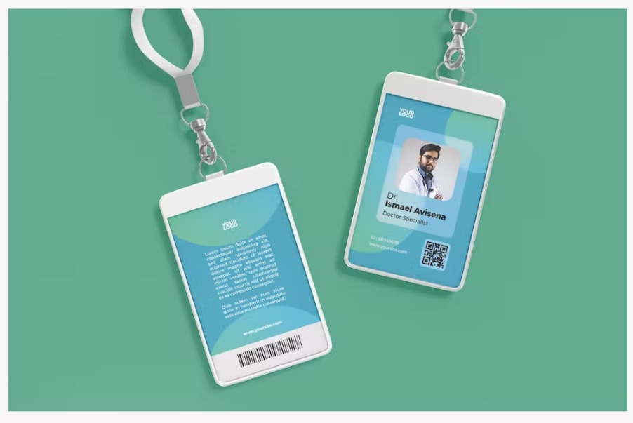 Free Bluely ID Card Template Template Download