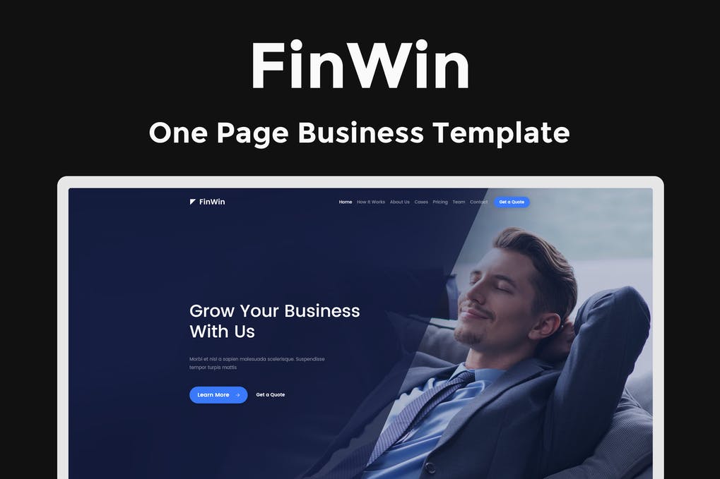 Free FinWin One Page Business Finance Template Download