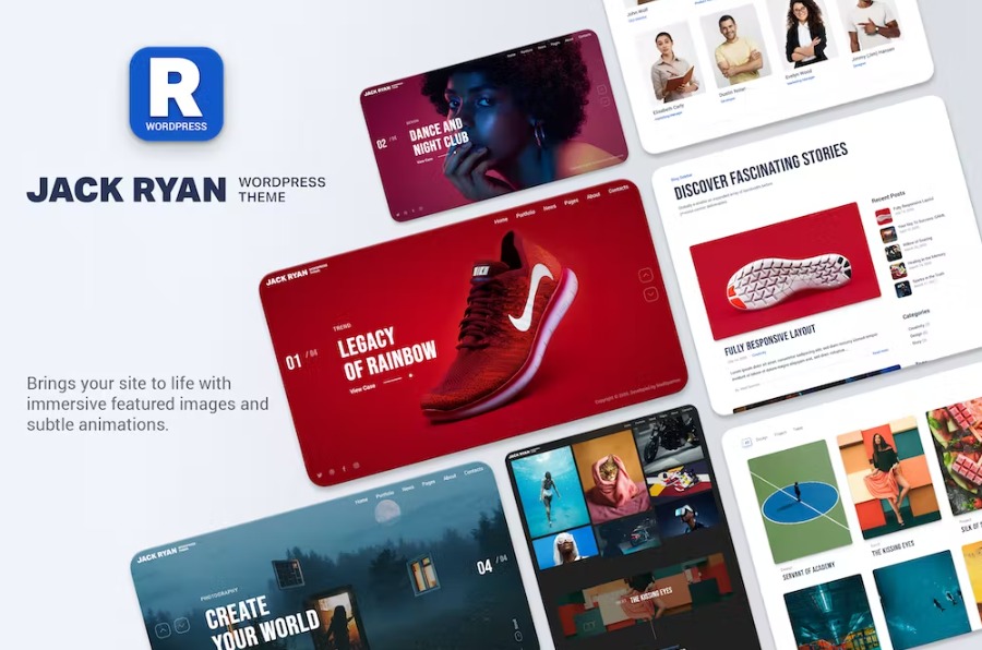 Free Jack Ryan Creative Portfolio WordPress Theme Download