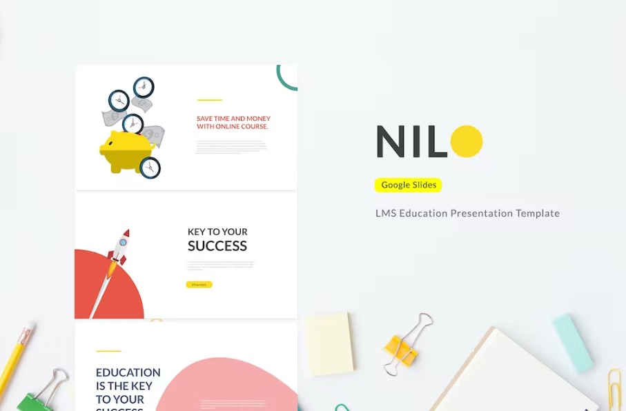 Free Nilo LMS Education Google Slides Template Download