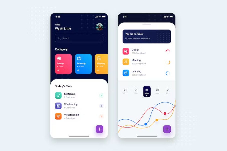 Free Todo List Mobile App UI Kit Template Download