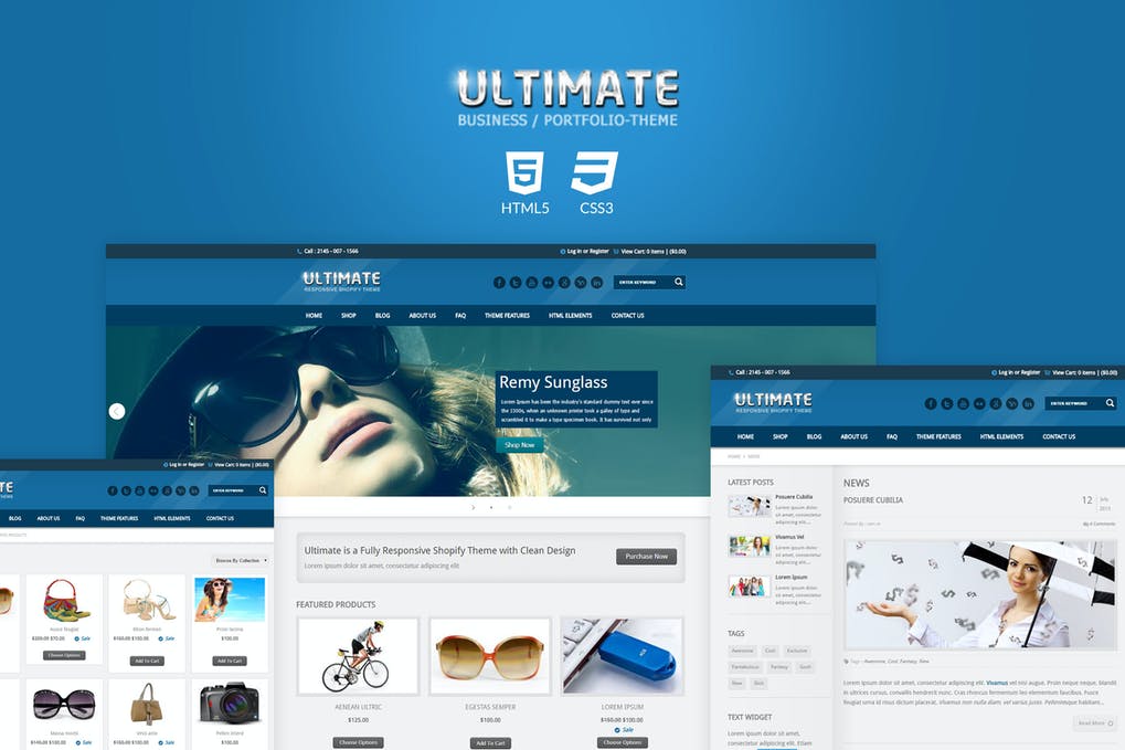 Free Ultimate Responsive HTML Template Download