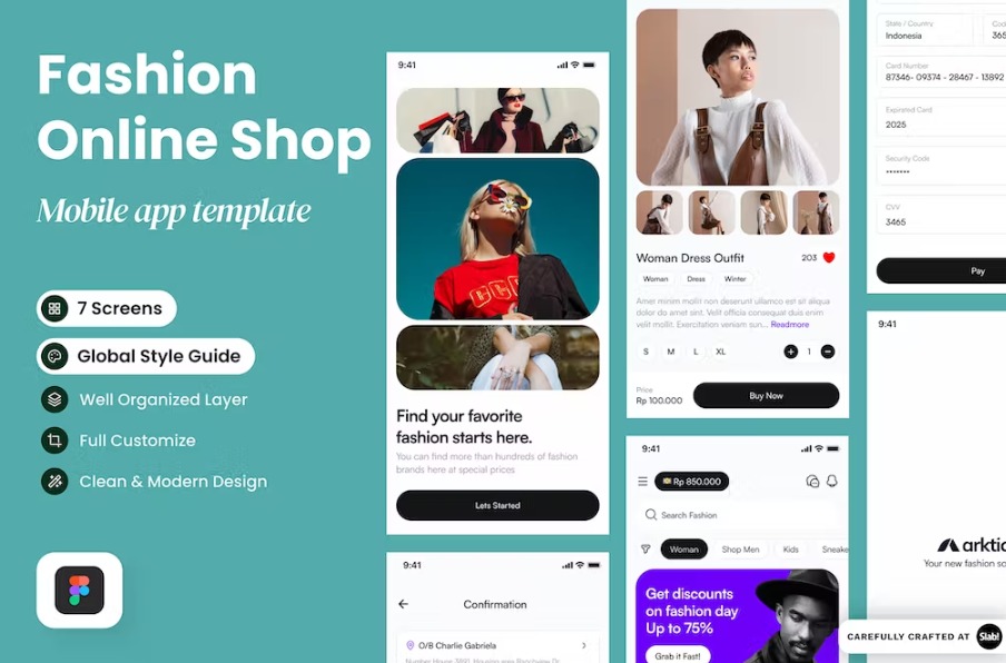 Free Arktico Fashion Mobile Apps Template Download