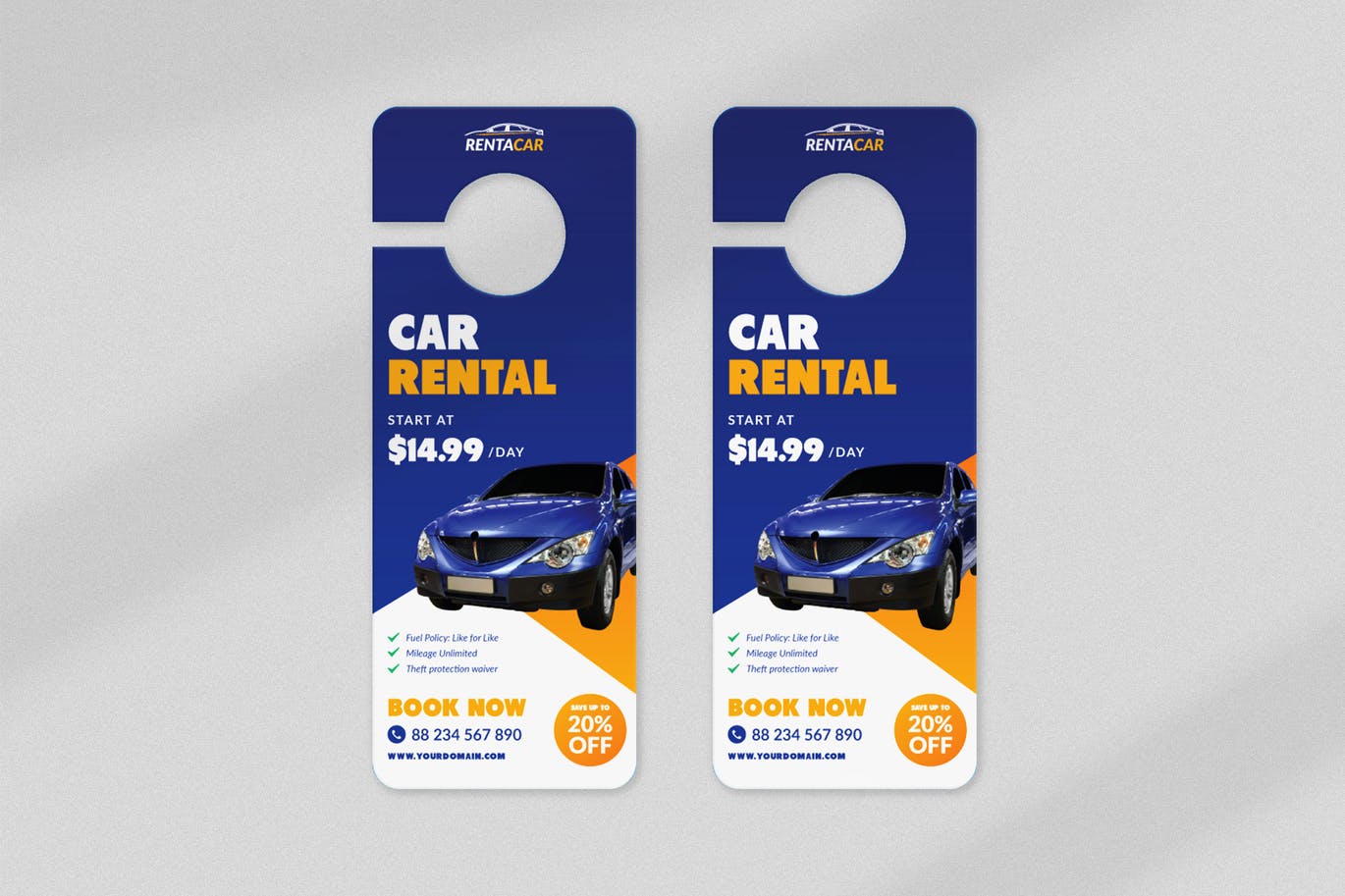 Free Car Rental Door Hanger Template Download