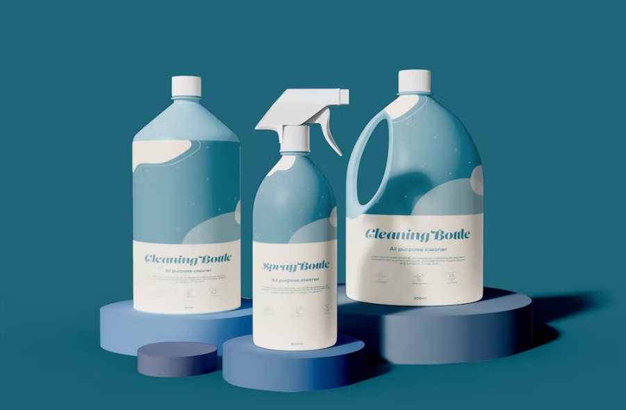 Free Cleaning Products Mockup Template Download