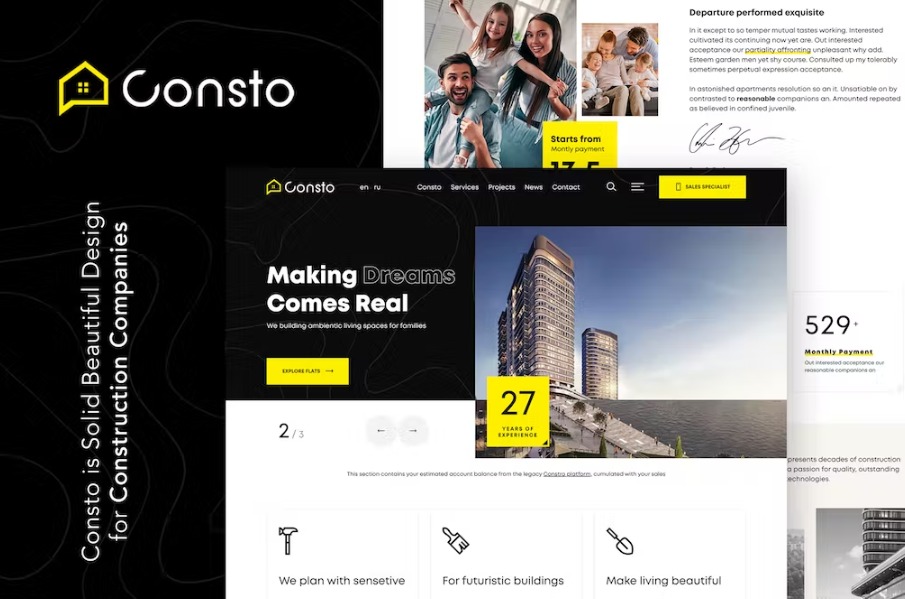 Consto Industrial Construction Company HTML Template