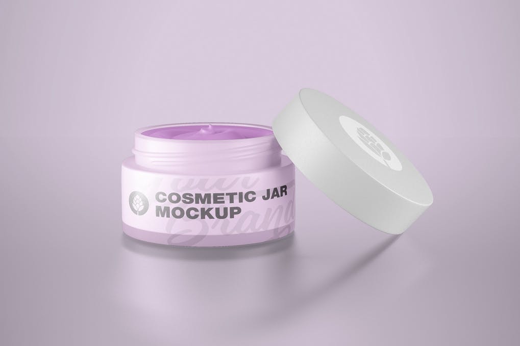 Free Cream Cosmetic Jar mockup Templates Download