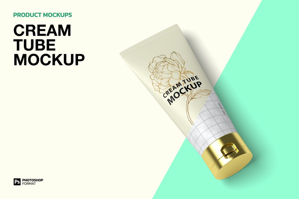 Free Cream Tube mockup Templates Download