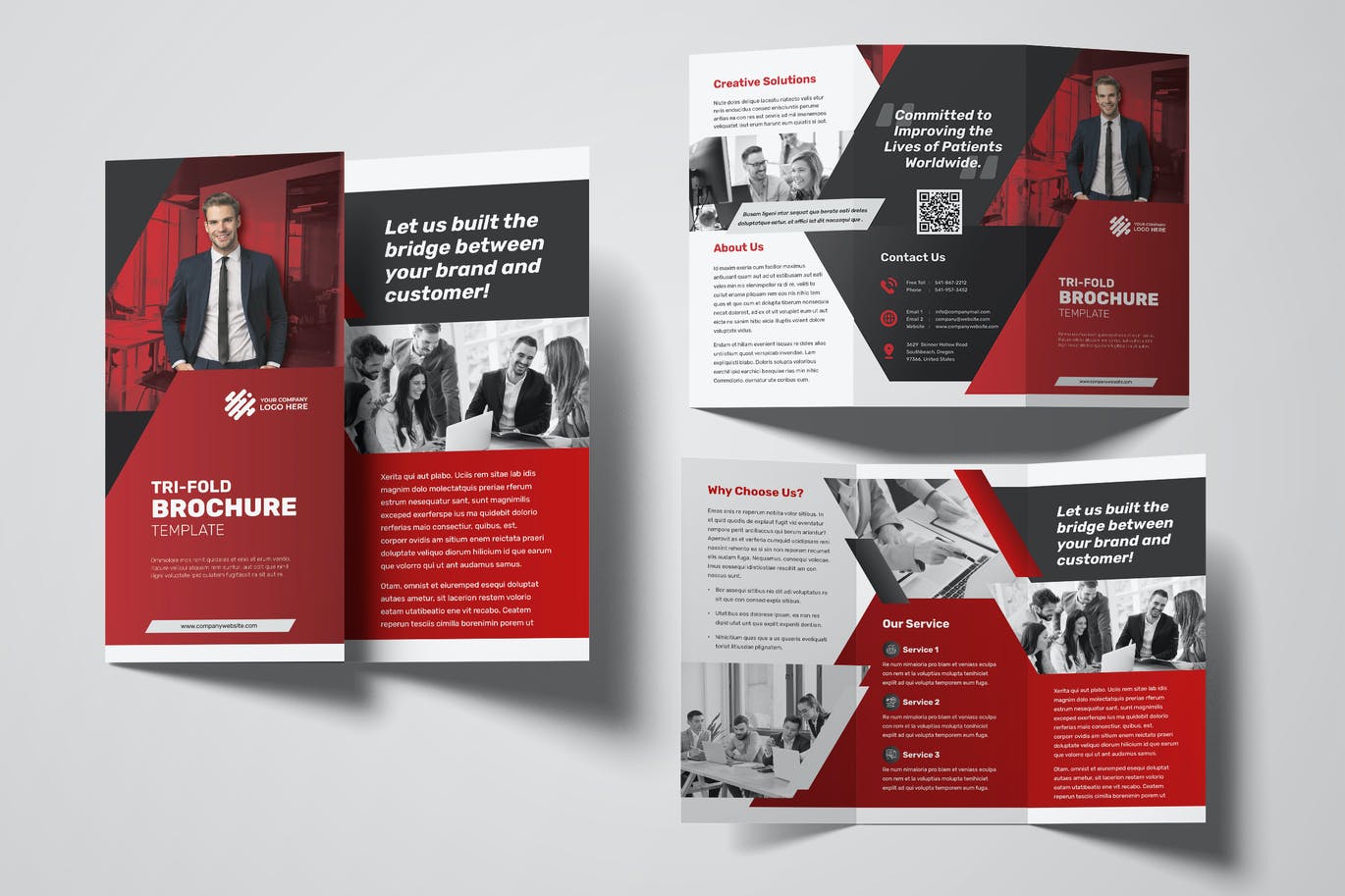 Free Creative Agency Trifold Brochure Template Download