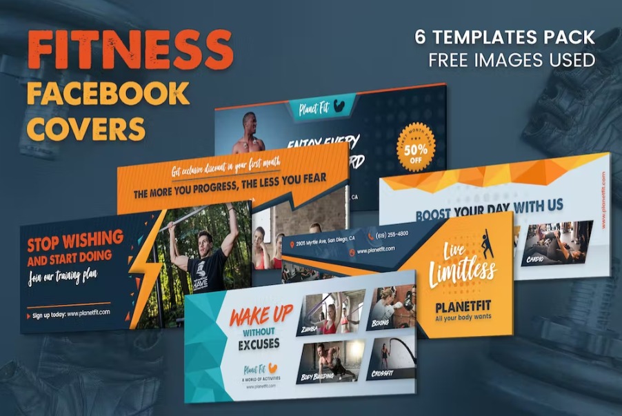 Free Fitness Facebook Cover Template Download