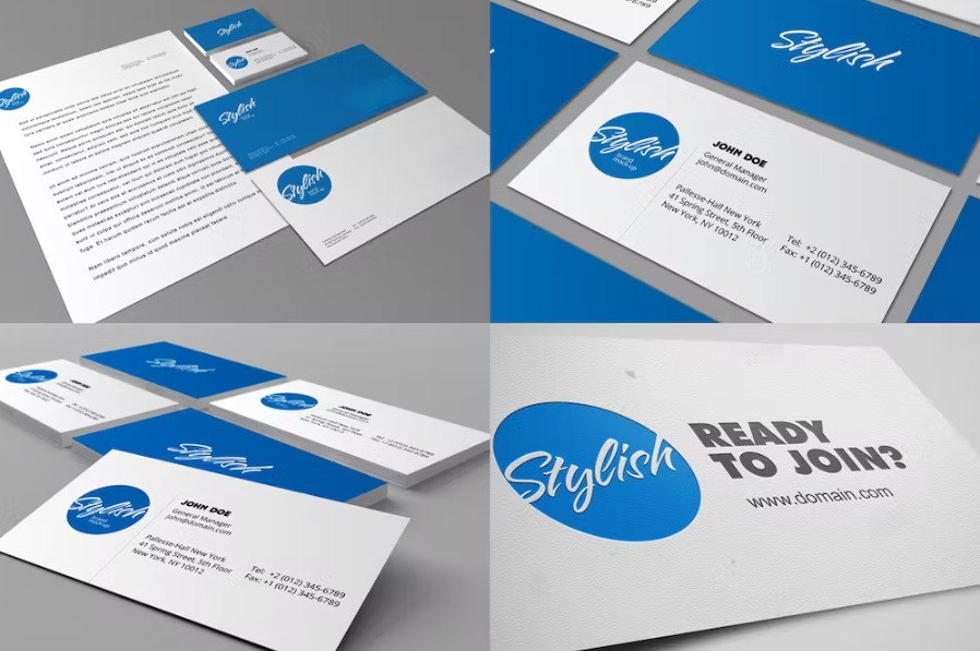 Free Identity and Stationery Mockups Template Download