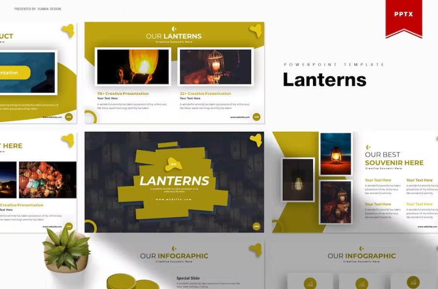 Free Lanterns Powerpoint Presentation Template Download