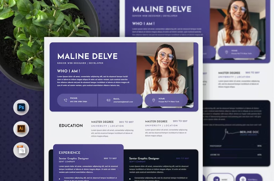 Free Lein Creative Resume & CV Template Download