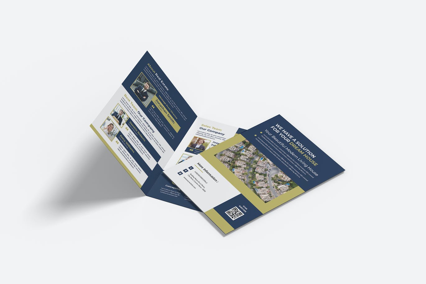 Free Real Estate Agency Bifold Brochure Template Download