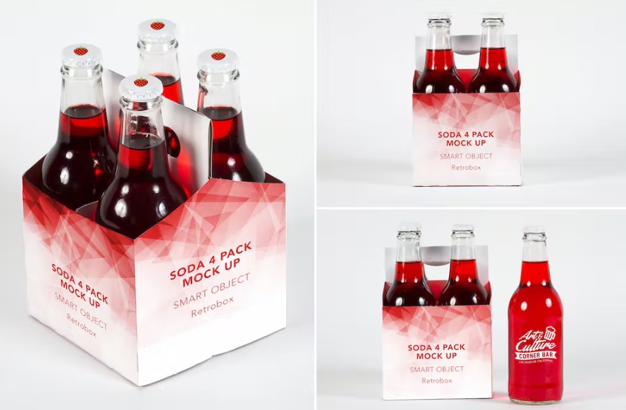 Free Bottle Soda Mockup Template Download