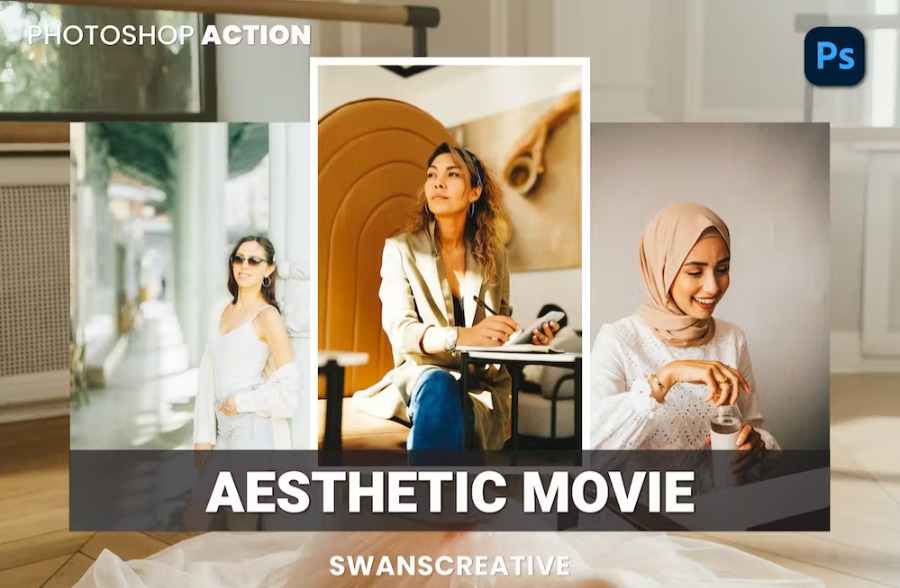 Free Aesthetic Movie Photoshop Action Download