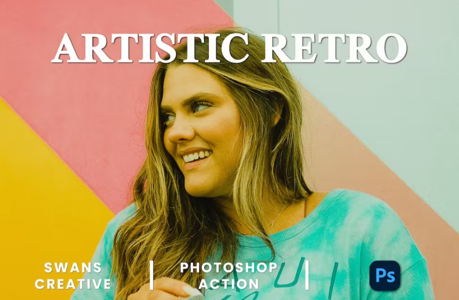 Free Artistic Retro Photoshop Action Download