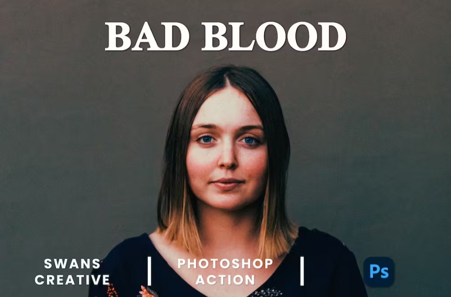 Free Bad Blood Photoshop Action Download