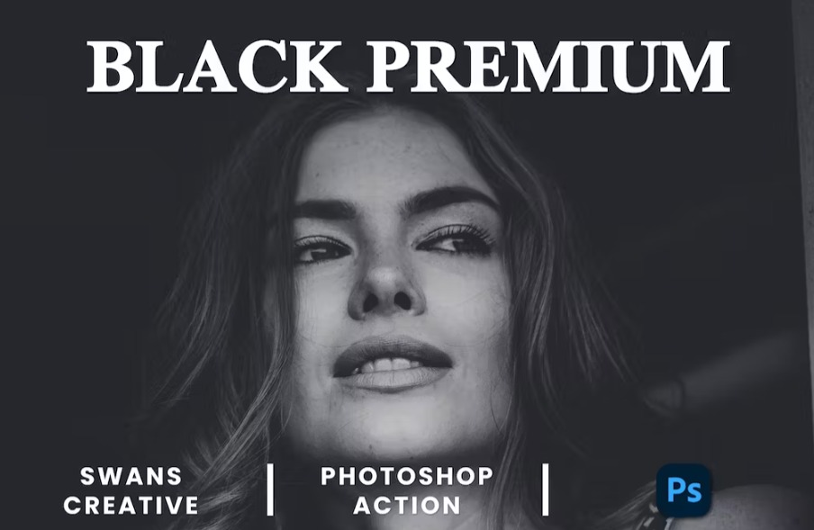 Free Black Premium Photoshop Action Download