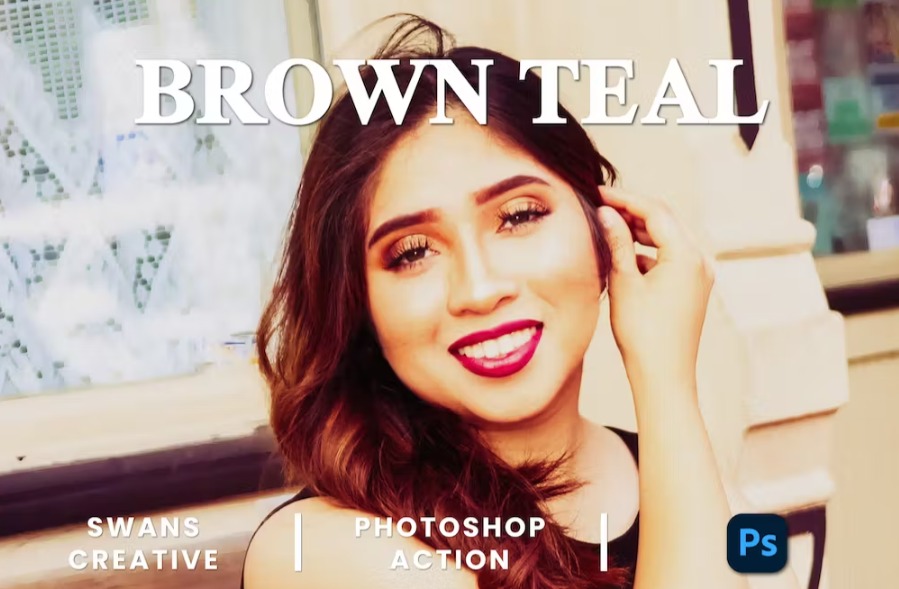 Free Brown Teal Photoshop Action Download