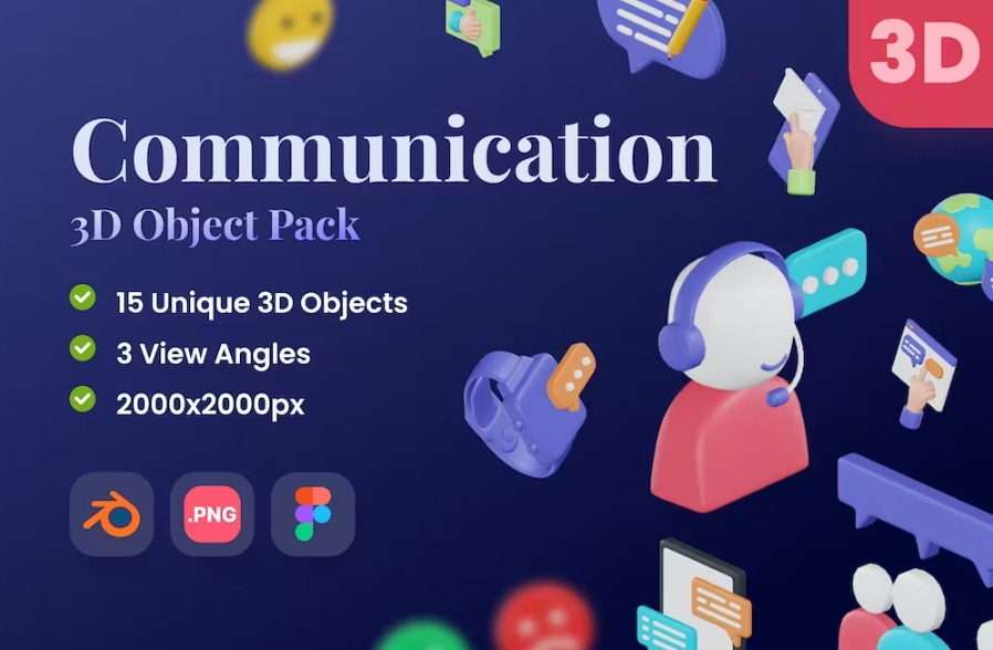 Free 3D Communication Pack Download