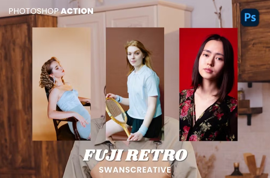 Free Fuji Retro Photoshop Action Download