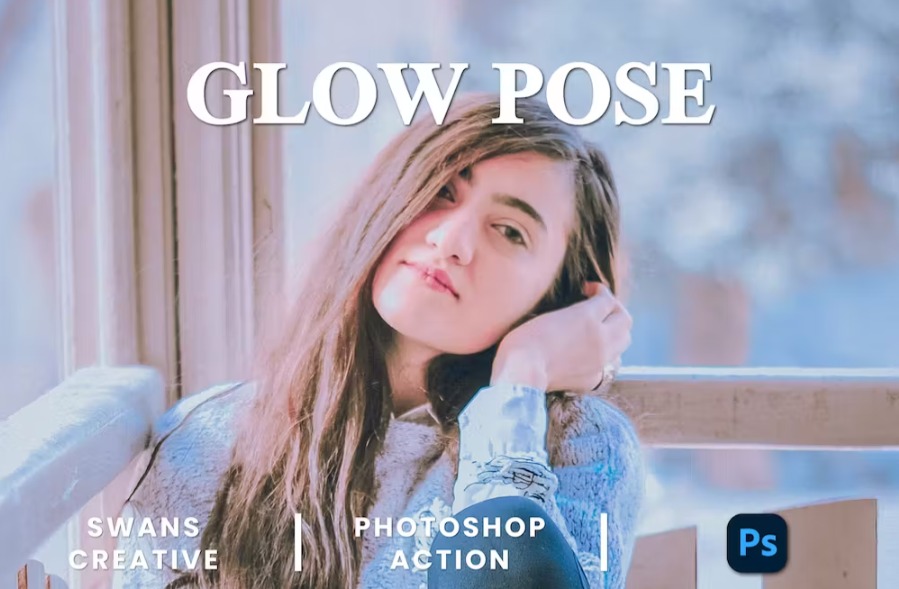 Free Glow Pose Photoshop Action Download