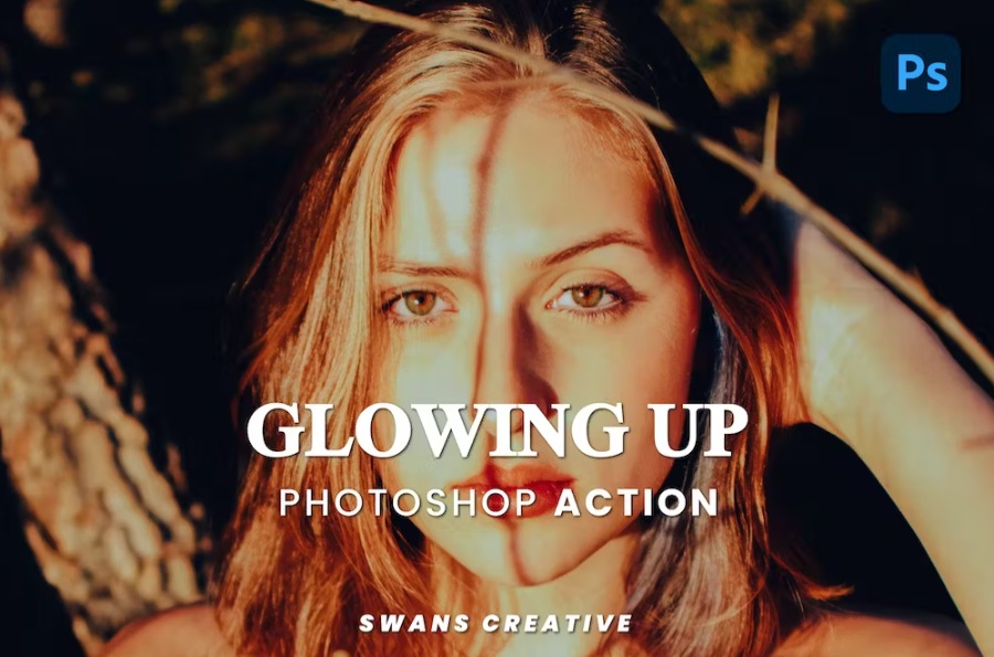 Free Glowing Up Photoshop Action Download