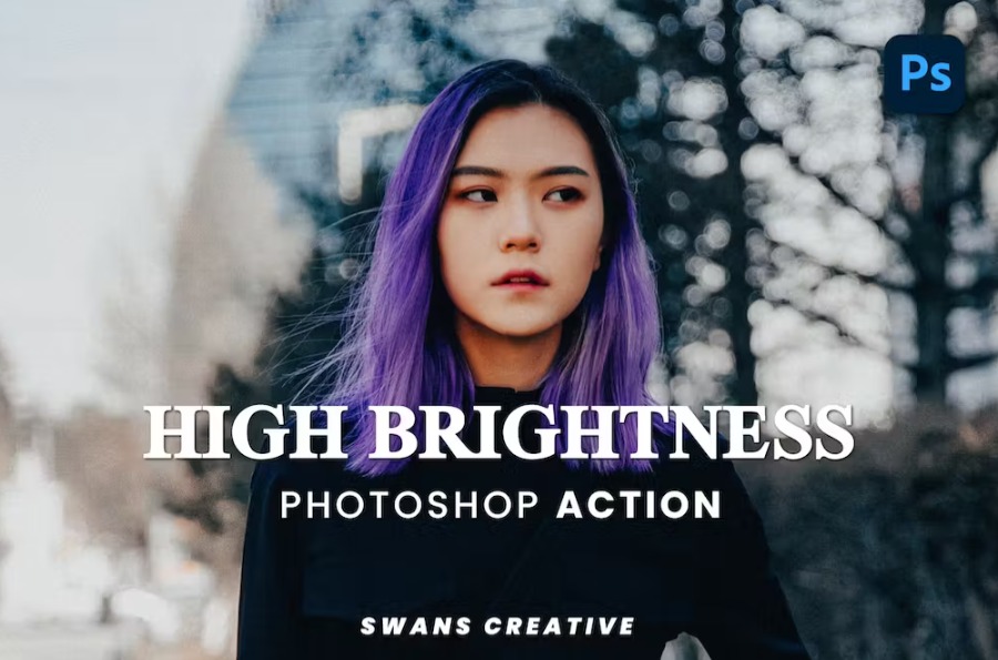 Free High Brightness Photoshop Action Download