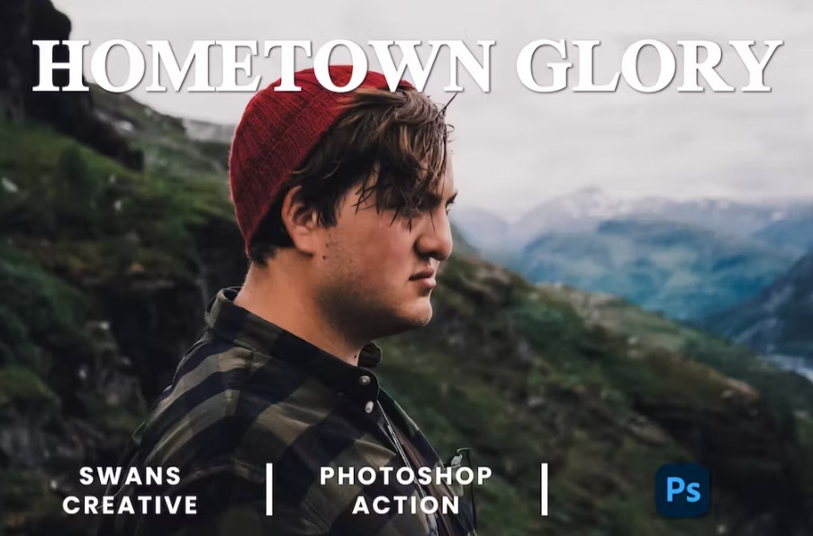 Free Hometown Glory Photoshop Action Download