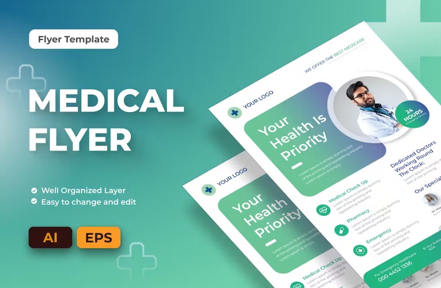 Free Medical Flyer Template Ai & EPS Template Download