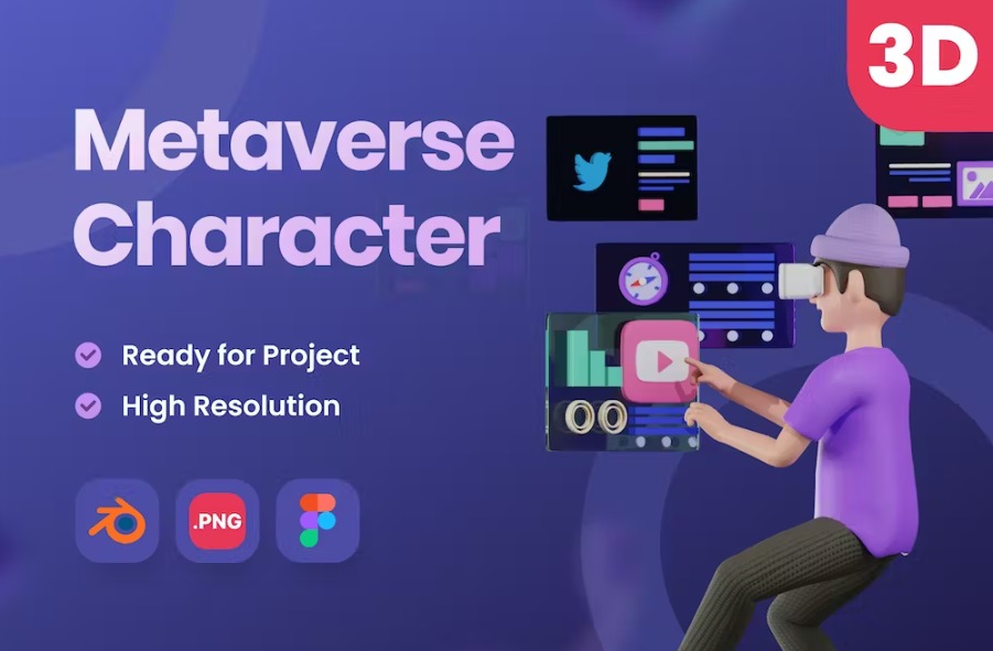 Free 3D Metaverse VR Character Download