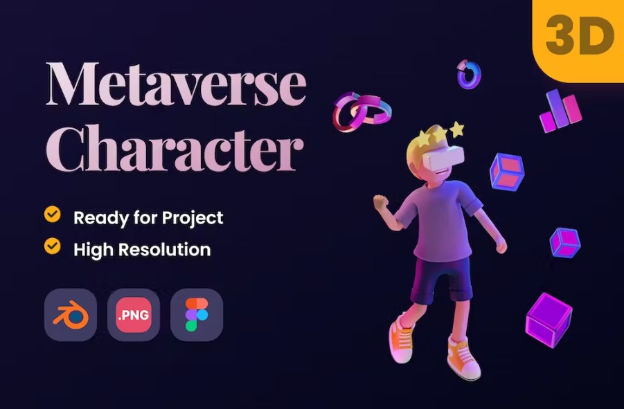 Free 3D Metaverse VR Character Download