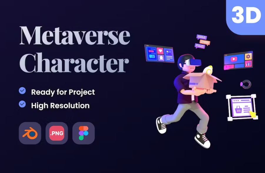 Free 3D Metaverse VR Character Download