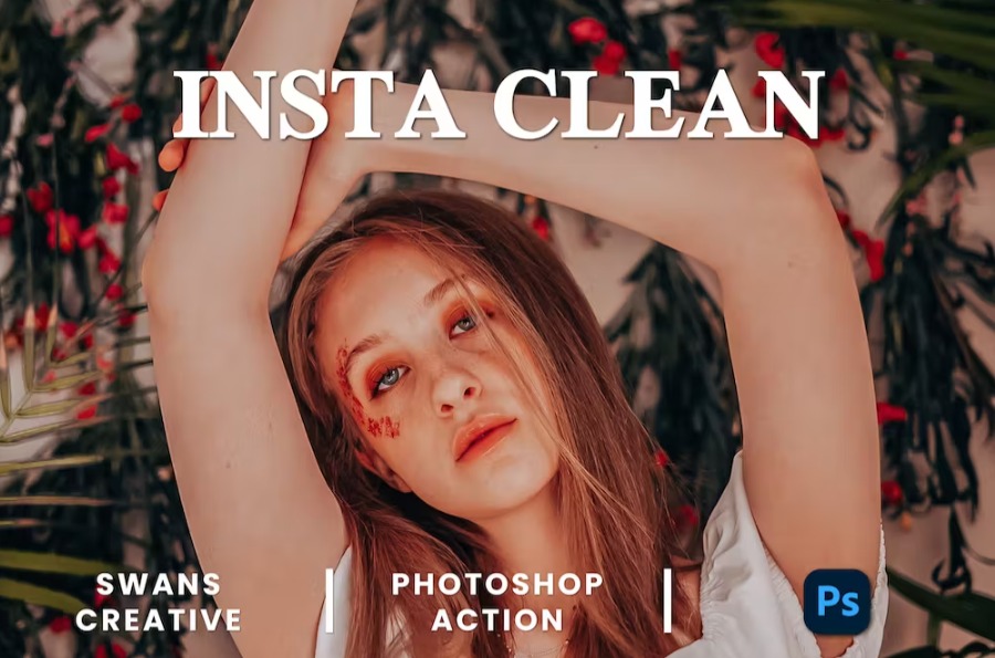 Free Insta Clean Photoshop Action Download