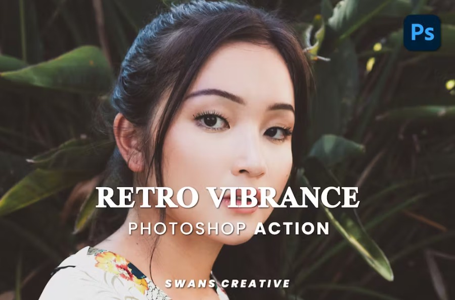 Free Retro Vibrance Photoshop Action Download