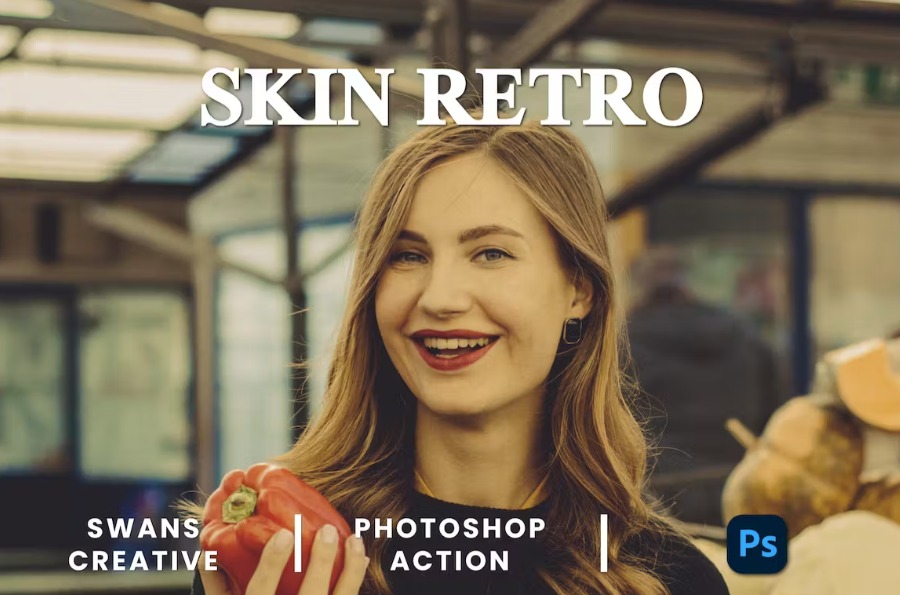 Free Skin Retro Photoshop Action Download