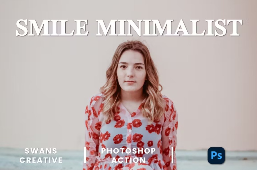 Free Smile Minimalist Photoshop Action Download